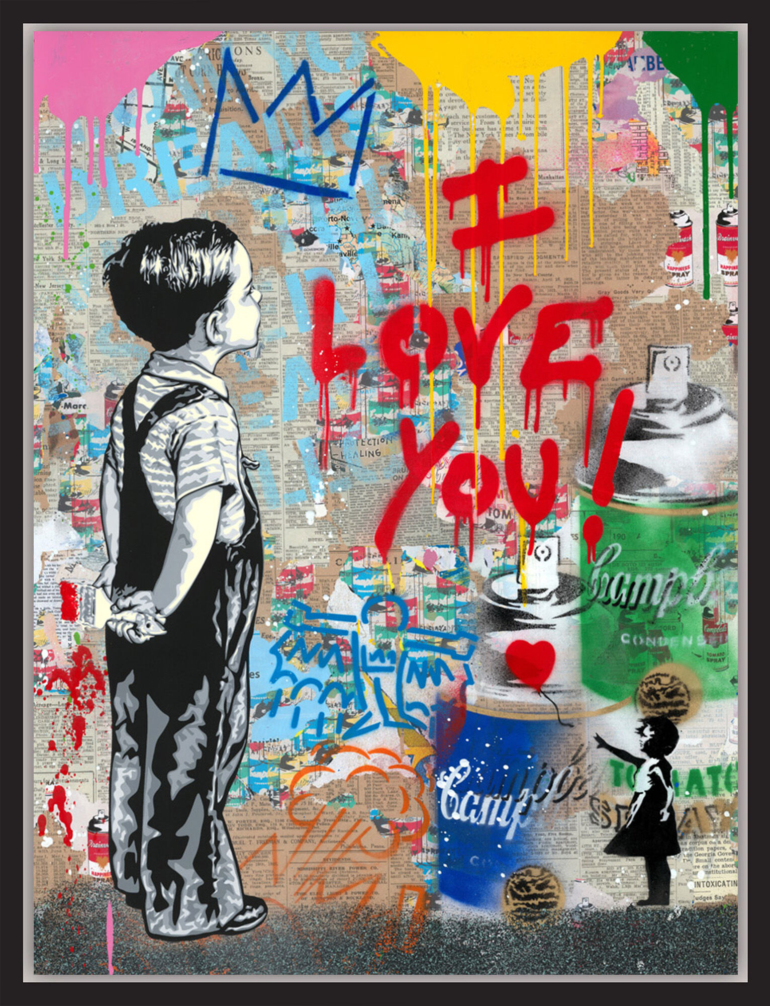 Bild "With All My Love" (2024) (Unikat) von Mr. Brainwash