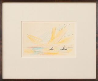 Bild "Two Boats on the Sea at Sundown" (1934) (Unikat)