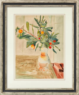 Bild "Erdbeerstrauch mit Früchten" (1937) (Unikat)