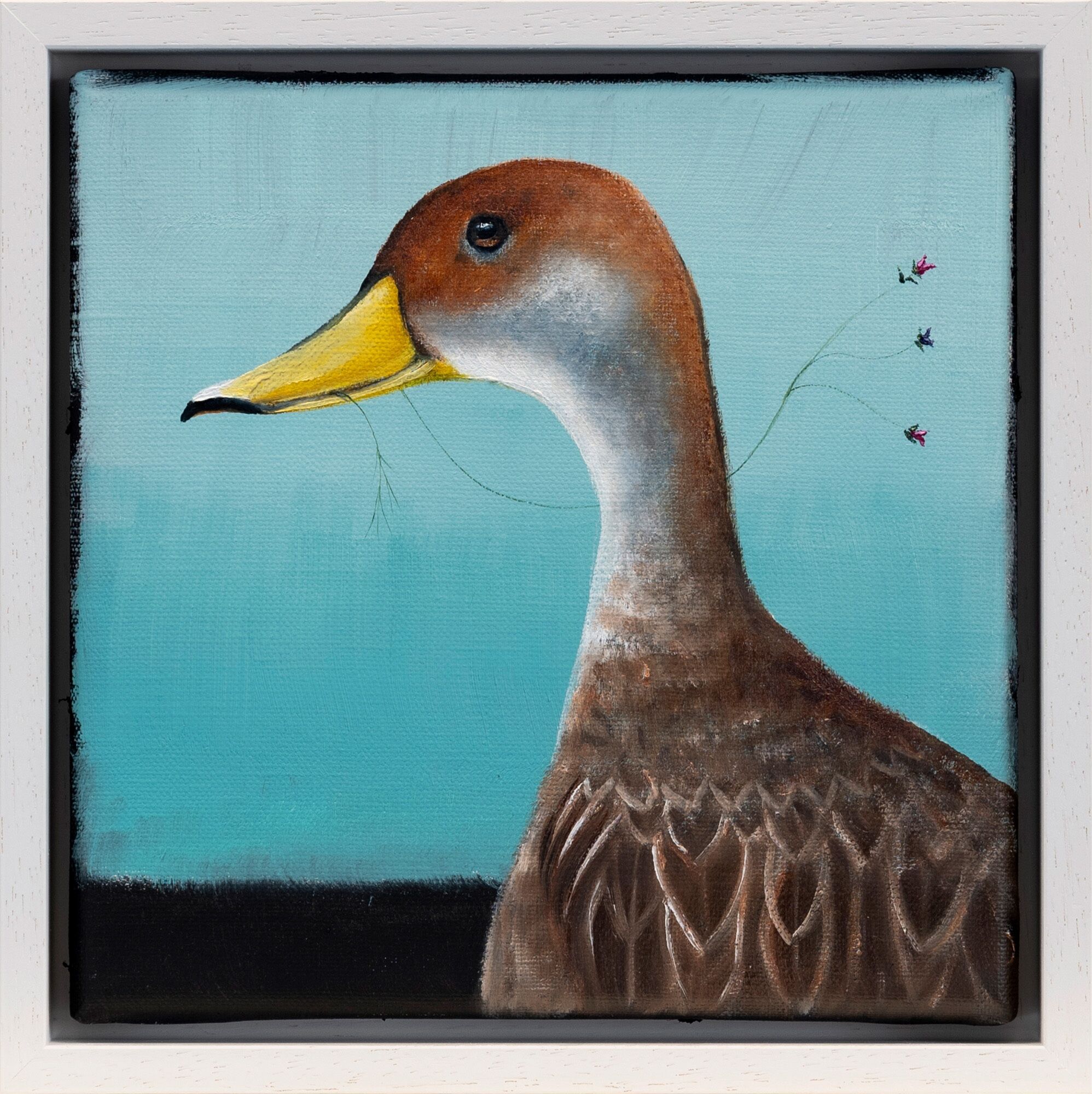 Picture "Series Animal Portrait | Duck II" (2024) (Unique piece) by Lezzueck Coosemans