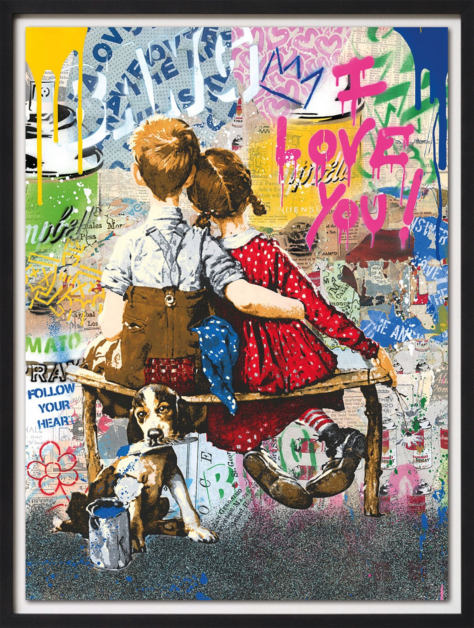 Bild "Work Well Together (P115774)" (2024) (Unikat) by Mr. Brainwash