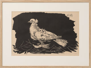 Picture "Pigeon blanc, fond noir" (1947)