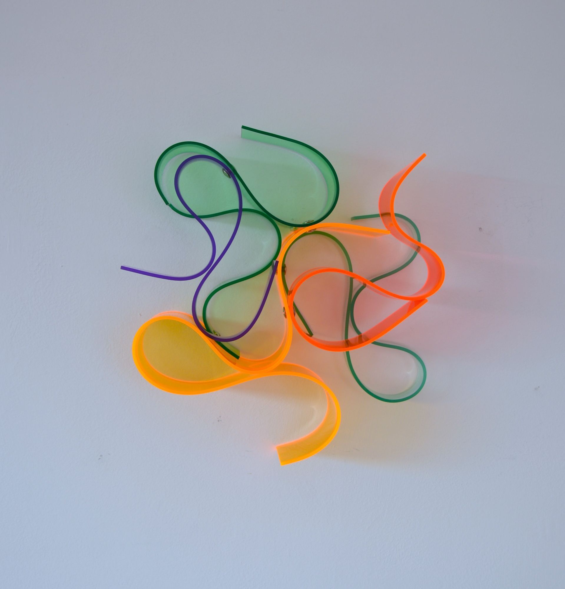 Object "Neon Orange / Green Squiggle" (2024) (Unique piece) by Selcuk Dizlek