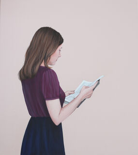 Picture "Reader XX" (2024) (Unique piece) by Karoline Kroiß