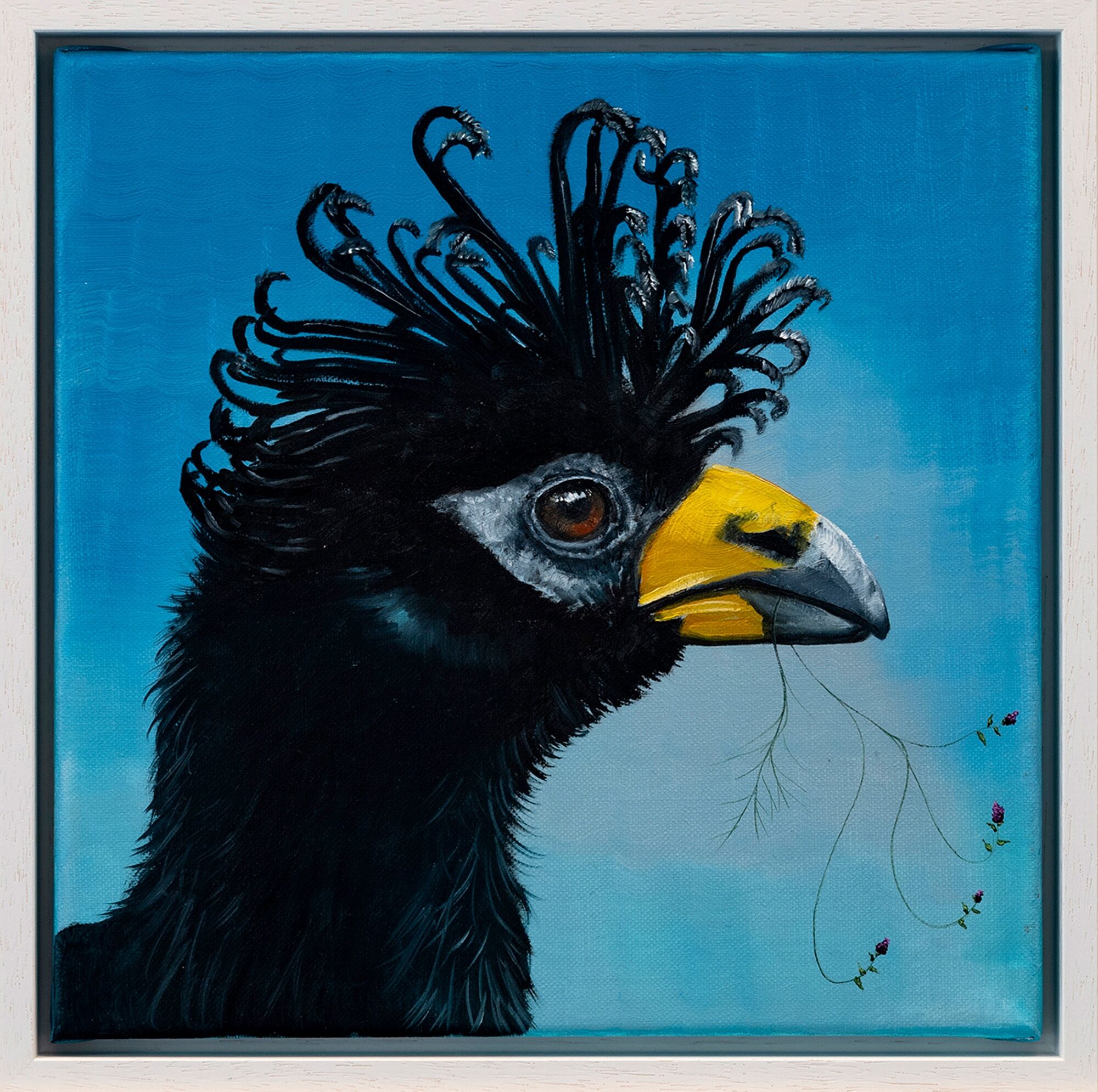 Picture "Series Animal Portrait | Black Curassow" (2024) (Unique piece) by Lezzueck Coosemans