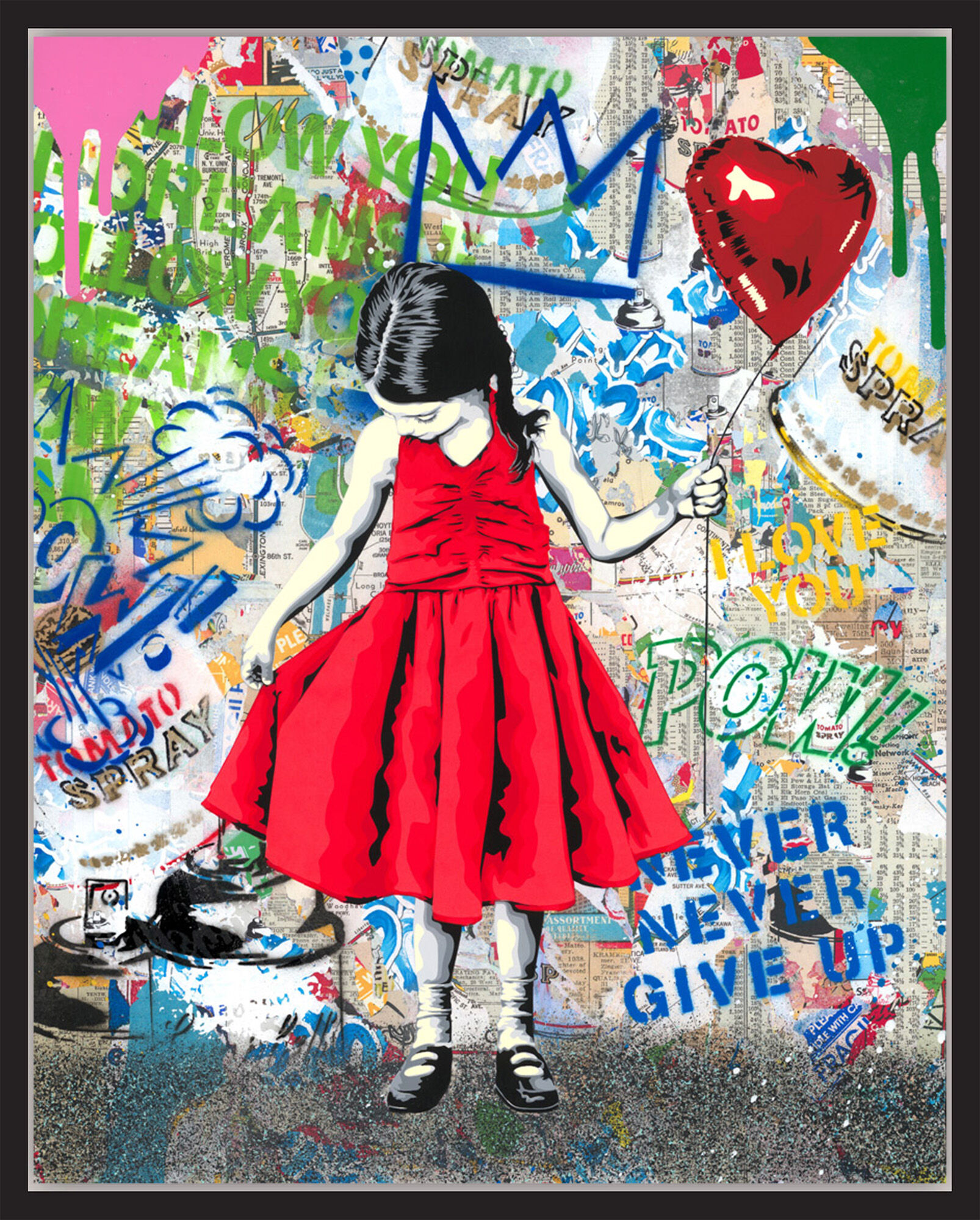 Picture "Beautiful Girl" (2024) (Unique piece) by Mr. Brainwash