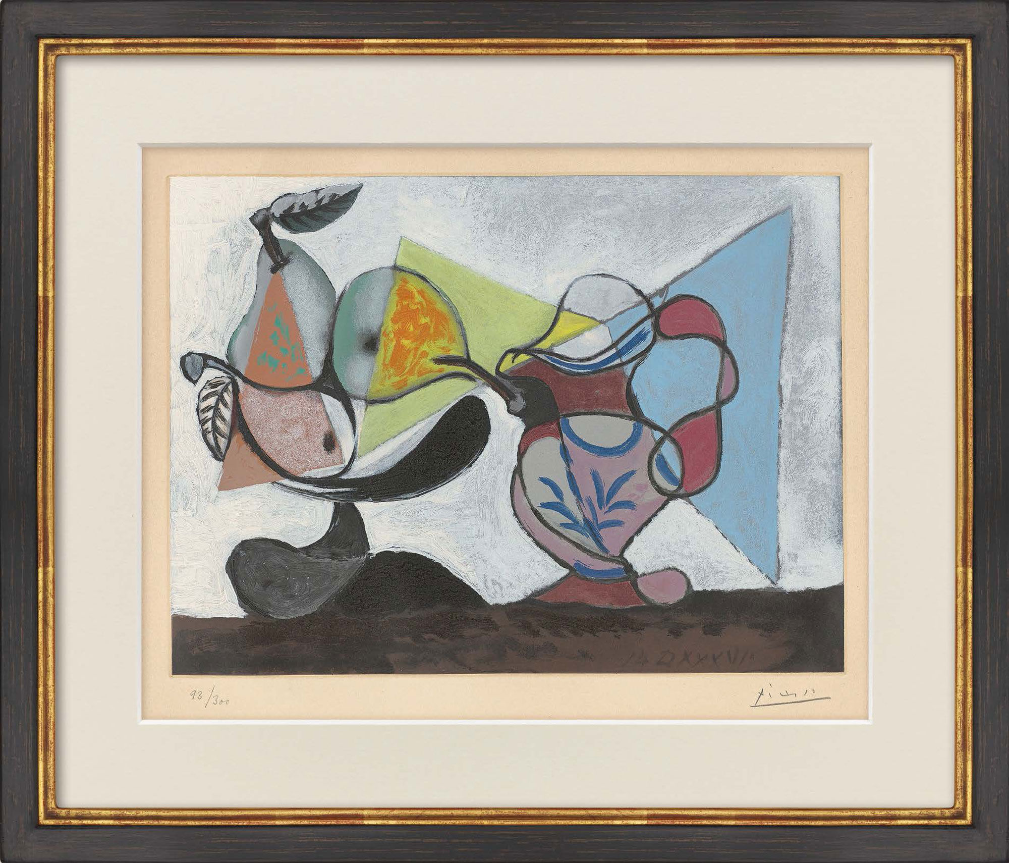 Picture "Nature morte aux poires et au pichet" (c. 1960) by Pablo Picasso