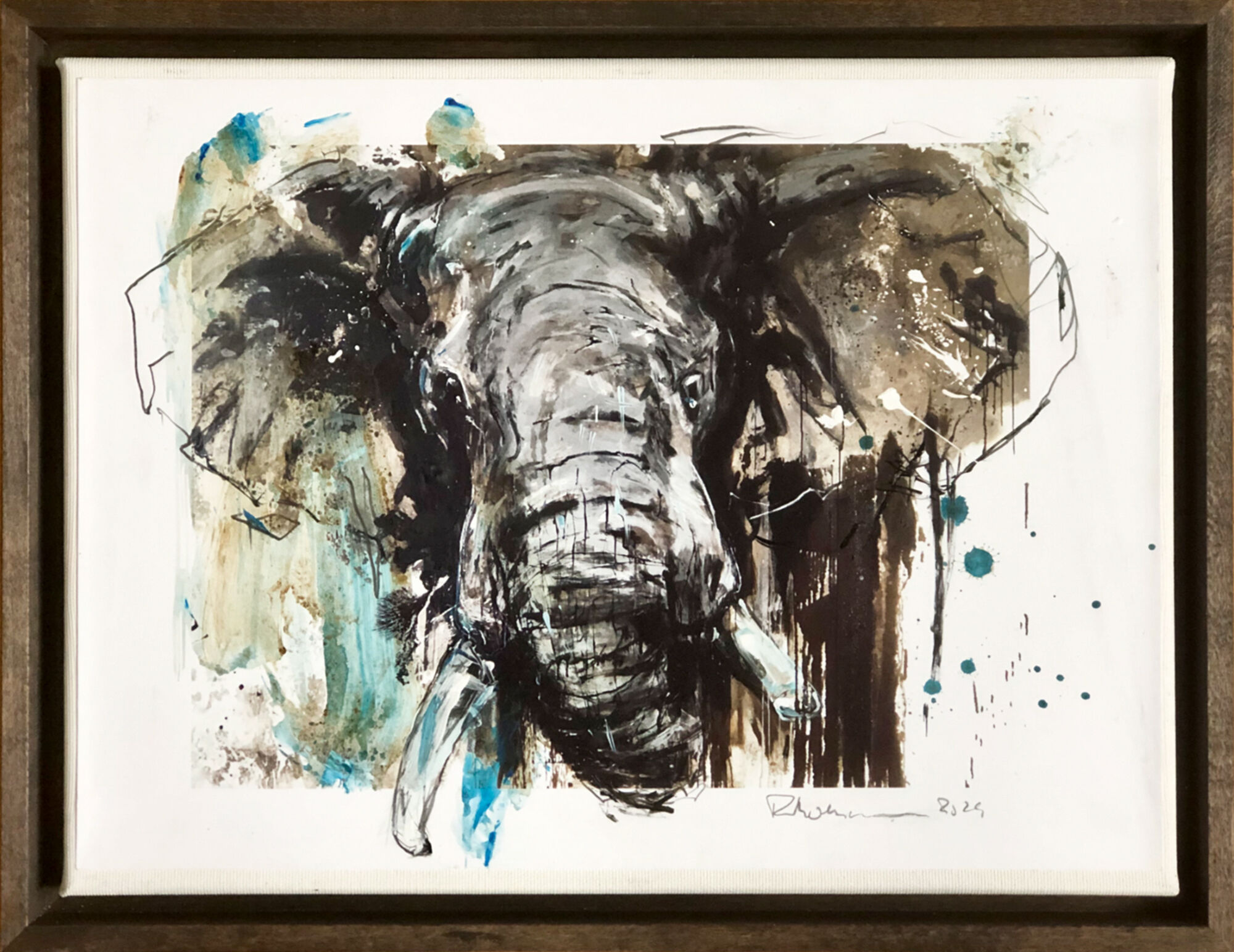 Bild "Elefant_2.3" (2024) (Unikat) von Ralf Koenemann