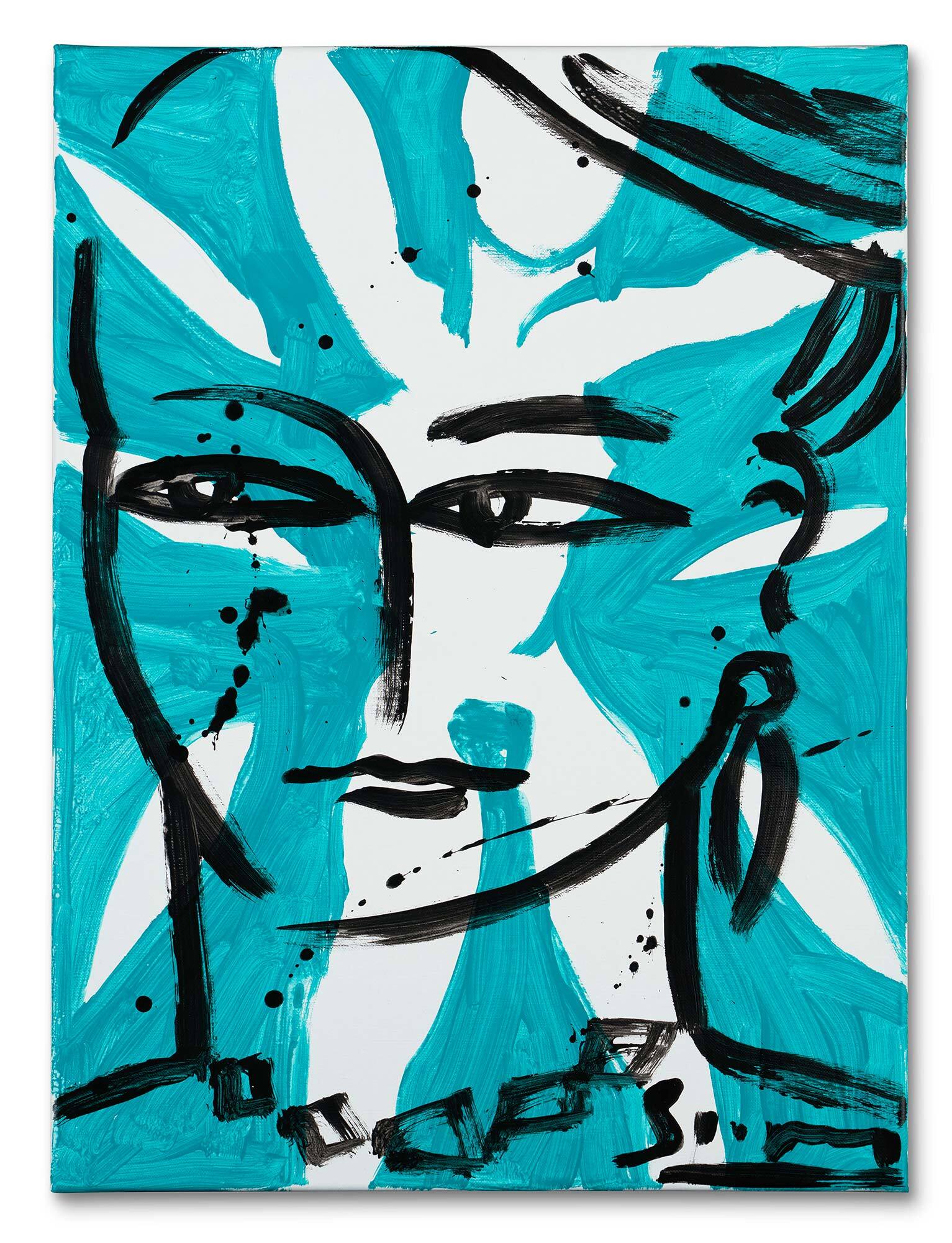 Bild "Eva in Turquoise III" (2019) (Unikat) von Stefan Szczesny