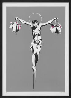 Bild "Christ with Shopping Bags" (2004) von Banksy