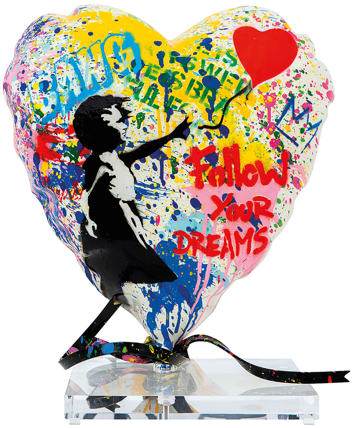 Sculpture "Balloon Heart" (2023) (Original / Unique piece) by Mr. Brainwash