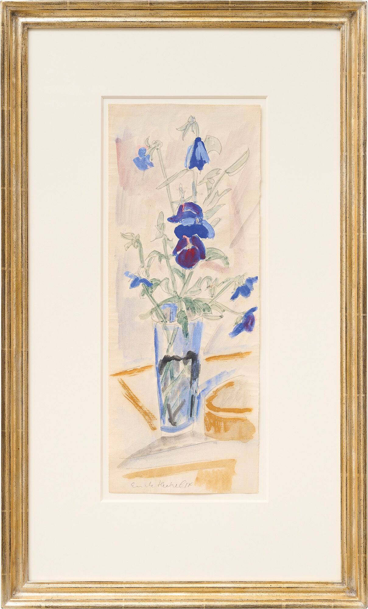 Picture "Pansies" (1914) (Unique piece) by Erich Heckel