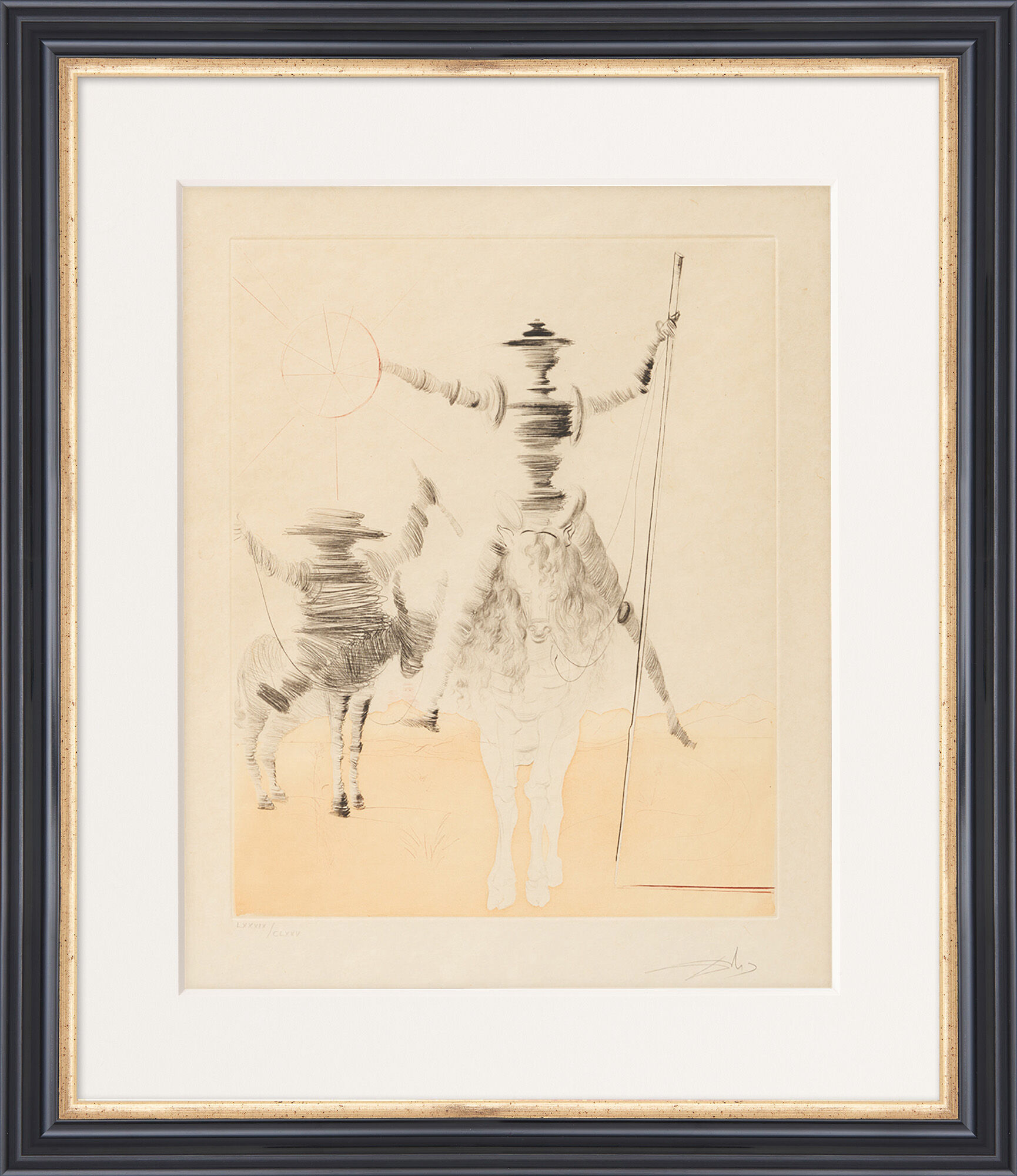 Picture "Don Quichotte et Sancho Pança" (1980) by Salvador Dalí