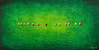 Picture "Serial Analogue Pixels Green" (2022) (Unique piece)