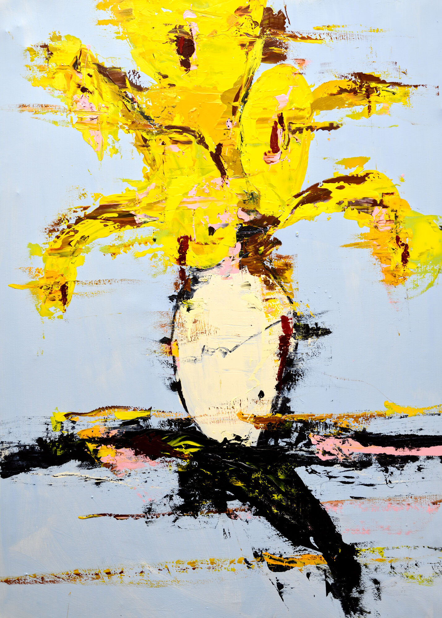 Picture "yellow-flowers-3" (2024) (Unique piece) by Lars Teichmann