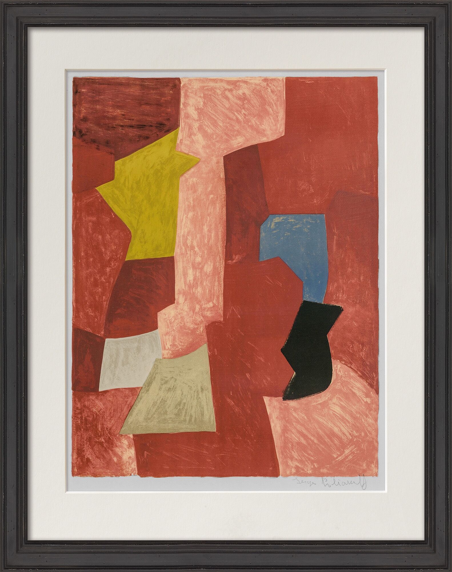 Picture "Composition rouge, jaune et bleue" (1957) by Serge Poliakoff