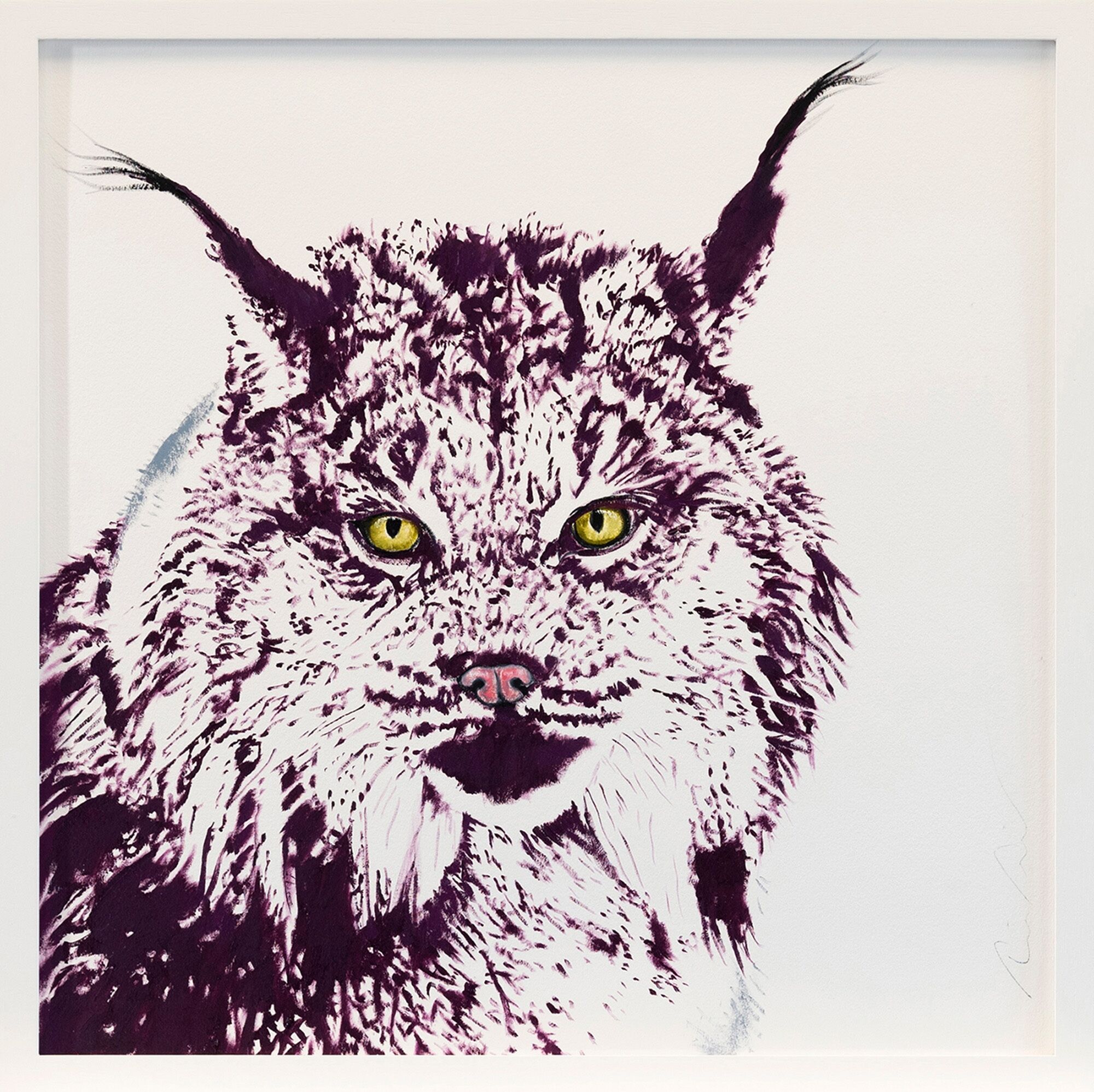 Picture "Series Animal Portrait | Lynx I" (2024) (Unique piece) by Lezzueck Coosemans