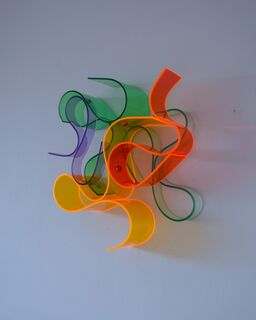 Object "Neon Orange / Green Squiggle" (2024) (Unique piece) by Selcuk Dizlek