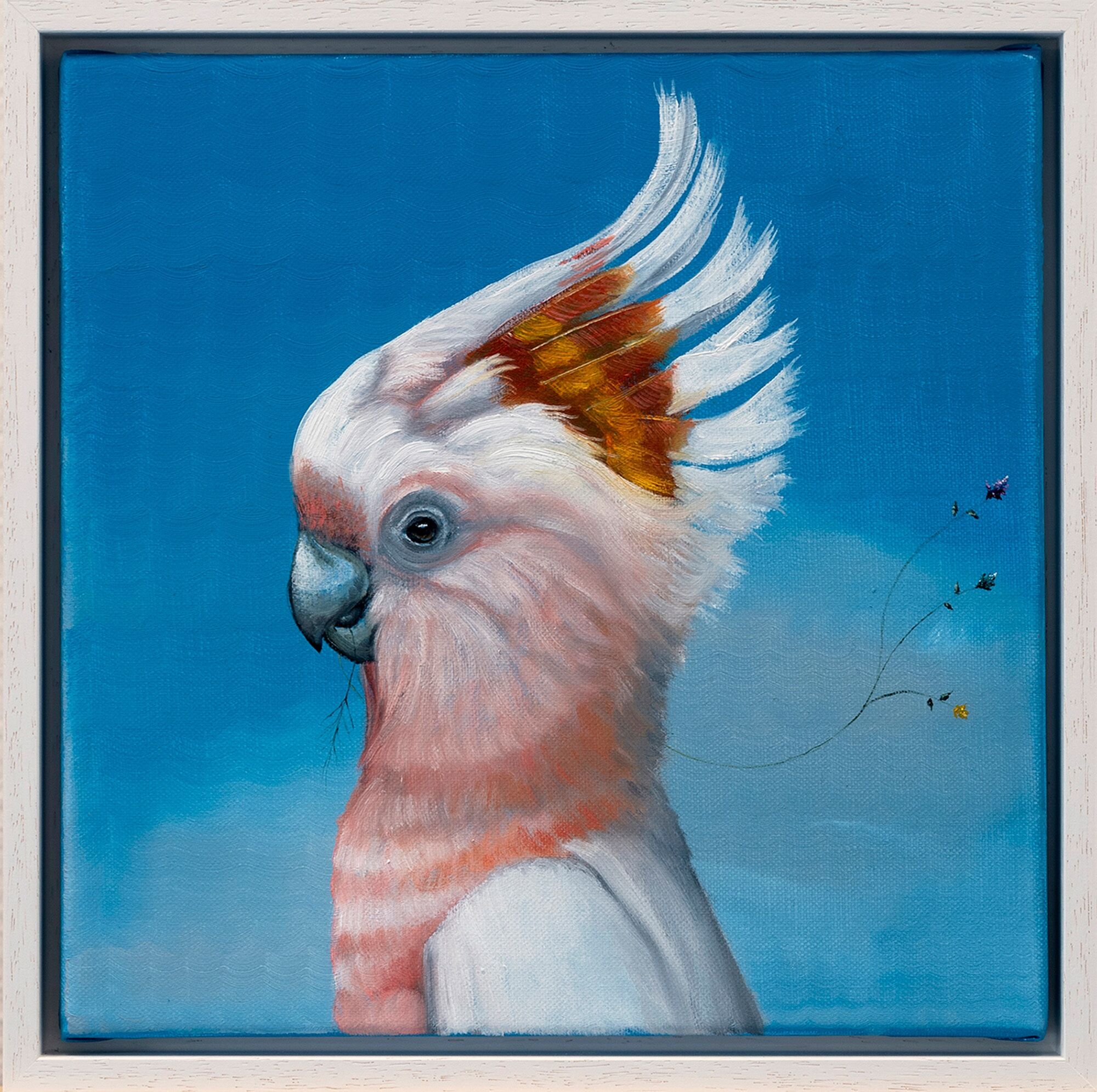 Picture "Series Animal Portrait | Pink Cockatoo" (2024) (Unique piece) by Lezzueck Coosemans